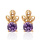 Red Crystal Gold Earrings For Women ​